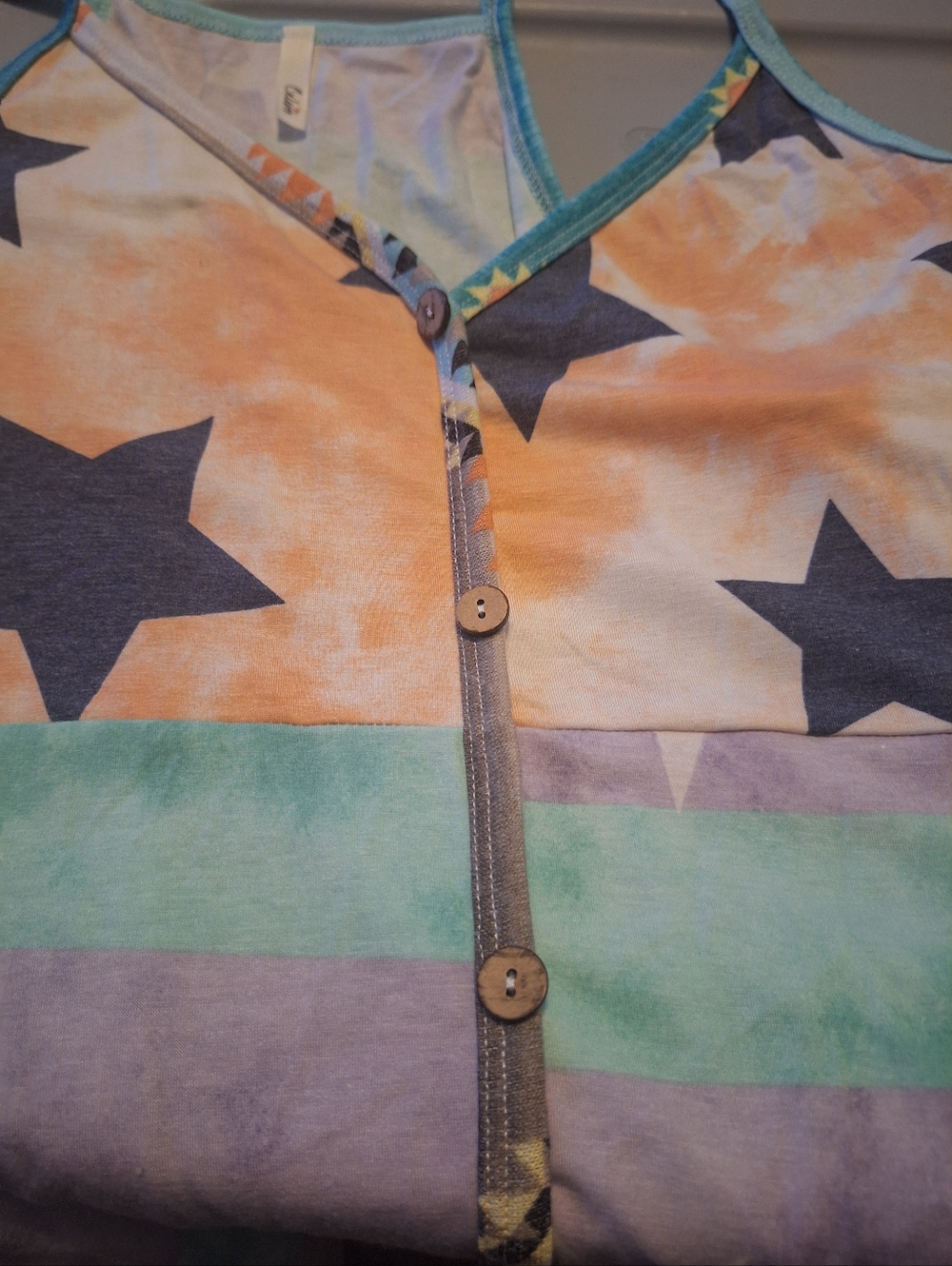 Colorful Spaghetti Strap Tank Top - Picture 5 of 7